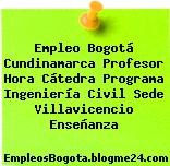 Empleo Bogotá Cundinamarca Profesor Hora Cátedra Programa Ingeniería Civil Sede Villavicencio Enseñanza