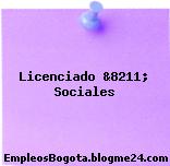 Licenciado &8211; Sociales