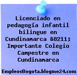 Licenciado en pedagogía infantil bilingue en Cundinamarca &8211; Importante Colegio Campestre en Cundinamarca