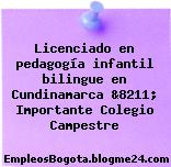 Licenciado en pedagogía infantil bilingue en Cundinamarca &8211; Importante Colegio Campestre