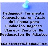 Pedagogo/ Terapeuta Ocupacional en Valle del Cauca para Fundacion Hogares Claret- Centros De Reeducacion De Adictos