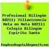 Profesional Bilingüe &8211; Villavicencio Meta en Meta &8211; Colegio Bilingüe Espiritu Santo