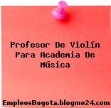 Profesor De Violín Para Academia De Música