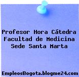 Profesor Hora Cátedra Facultad de Medicina Sede Santa Marta