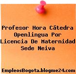 Profesor Hora Cátedra Openlingua Por Licencia De Maternidad Sede Neiva