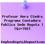 Profesor Hora Ctedra Programa Contadura Publica Sede Bogota | [QJ-792]