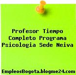 Profesor Tiempo Completo Programa Psicologia Sede Neiva