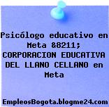 Psicólogo educativo en Meta &8211; CORPORACION EDUCATIVA DEL LLANO CELLANO en Meta