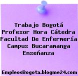 Trabajo Bogotá Profesor Hora Cátedra Facultad De Enfermería Campus Bucaramanga Enseñanza