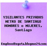VIGILANTES PRIVADOS METRO DE SANTIAGO HOMBRES o MUJERES, Santiago