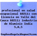 profesional en salud ocupacional &8211; con licencia en Valle del Cauca &8211; industria de Aluminio India S.A.S