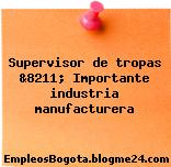 Supervisor de tropas &8211; Importante industria manufacturera