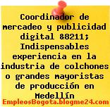 Coordinador de mercadeo y publicidad digital &8211; Indispensables experiencia en la industria de colchones o grandes mayoristas de producción en Medellín
