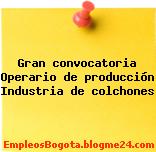 Gran convocatoria Operario de producción Industria de colchones