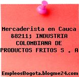 Mercaderista en Cauca &8211; INDUSTRIA COLOMBIANA DE PRODUCTOS FRITOS S . A