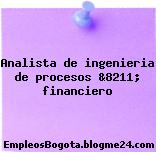 Analista de ingenieria de procesos &8211; financiero