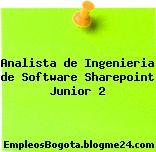 Analista de Ingenieria de Software Sharepoint Junior 2