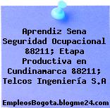 Aprendiz Sena Seguridad Ocupacional &8211; Etapa Productiva en Cundinamarca &8211; Telcos Ingeniería S.A