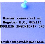 Asesor comercial en Bogotá, D.C. &8211; ROOLDIN INGENIERIA SAS