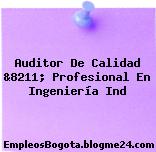 Auditor De Calidad &8211; Profesional En Ingeniería Ind