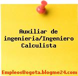 Auxiliar de ingenieria/Ingeniero Calculista
