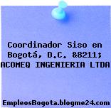 Coordinador Siso en Bogotá, D.C. &8211; ACOMEQ INGENIERIA LTDA