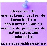 Director de operaciones sector de ingeniería o manufactura &8211; manejo de procesos de automatización industrial
