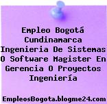 Empleo Bogotá Cundinamarca Ingenieria De Sistemas O Software Magister En Gerencia O Proyectos Ingeniería