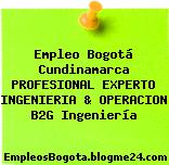 Empleo Bogotá Cundinamarca PROFESIONAL EXPERTO INGENIERIA & OPERACION B2G Ingeniería