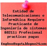Entidad de Telecomunicaciones e Informática Requiere Practicante de Ingeniería de sistemas &8211; Profesional practicas pagas