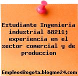 Estudiante Ingenieria industrial &8211; experiencia en el sector comercial y de produccion
