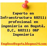 Experto en Infraestructura &8211; profesional en ingenieria en Bogotá, D.C. &8211; O&P Ingenieria