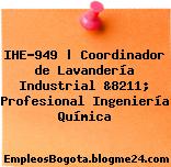 IHE-949 | Coordinador de Lavandería Industrial &8211; Profesional Ingeniería Química