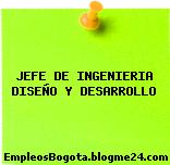 JEFE DE INGENIERIA DISEÑO Y DESARROLLO