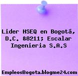Lider HSEQ en Bogotá, D.C. &8211; Escalar Ingenieria S.A.S