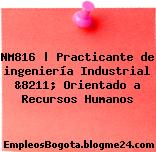 NM816 | Practicante de ingeniería Industrial &8211; Orientado a Recursos Humanos