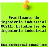 Practicante de ingeniería industrial &8211; Estudiantes de ingeniería industrial