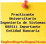 Practicante Universitario Ingeniería de Sistemas &8211; Importante Entidad Bancaria