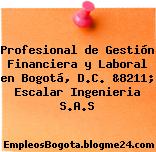 Profesional de Gestión Financiera y Laboral en Bogotá, D.C. &8211; Escalar Ingenieria S.A.S