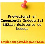 Profesional en Ingeniería Industrial &8211; Asistente de bodega