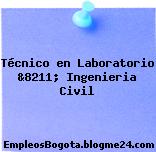 Técnico en Laboratorio &8211; Ingenieria Civil