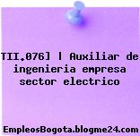 TII.076] | Auxiliar de ingenieria empresa sector electrico