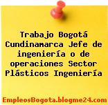 Trabajo Bogotá Cundinamarca Jefe de ingeniería o de operaciones Sector Plásticos Ingeniería