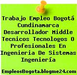 Trabajo Empleo Bogotá Cundinamarca Desarrollador Middle Tecnicos Tecnologos O Profesionales En Ingenieria De Sistemas Ingeniería