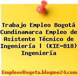 Trabajo Empleo Bogotá Cundinamarca Empleo de Asistente Técnico de Ingeniería | (KIE-818) Ingeniería