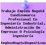 Trabajo Empleo Bogotá Cundinamarca Profesional En Ingeniería Industrial, Administración De Empresas O Psicología Ingeniería