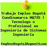Trabajo Empleo Bogotá Cundinamarca WQ735 | Tecnologo o Profesional en Ingenieria de Sistemas Ingeniería