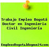 Trabajo Empleo Bogotá Doctor en Ingenieria Civil Ingeniería