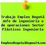 Trabajo Empleo Bogotá Jefe de ingeniería o de operaciones Sector Plásticos Ingeniería