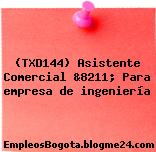(TXD144) Asistente Comercial &8211; Para empresa de ingeniería